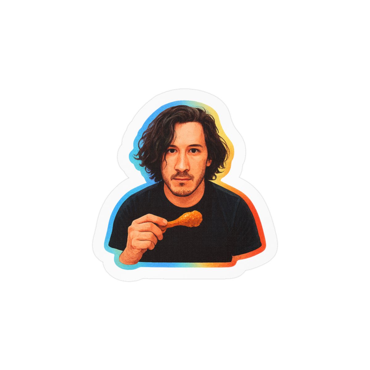 Markiplier Holographic Die-Cut Sticker | Shiny Vinyl Decal - alternate angle 1, merchandise
