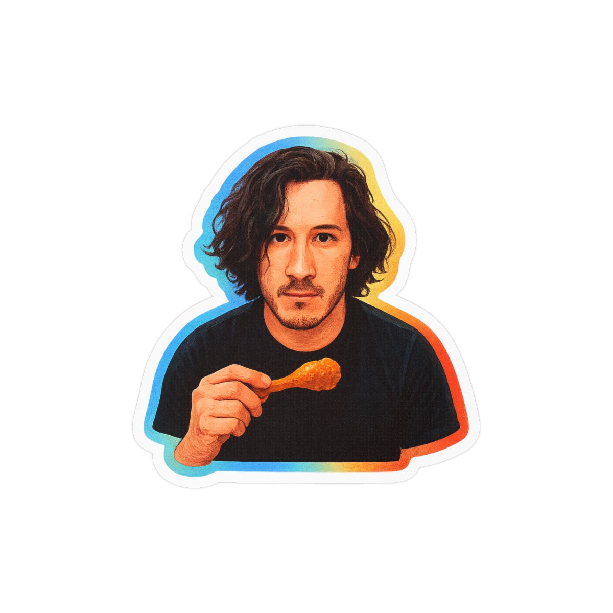 Markiplier Holographic Die-Cut Sticker | Shiny Vinyl Decal - alternate angle 3, merchandise