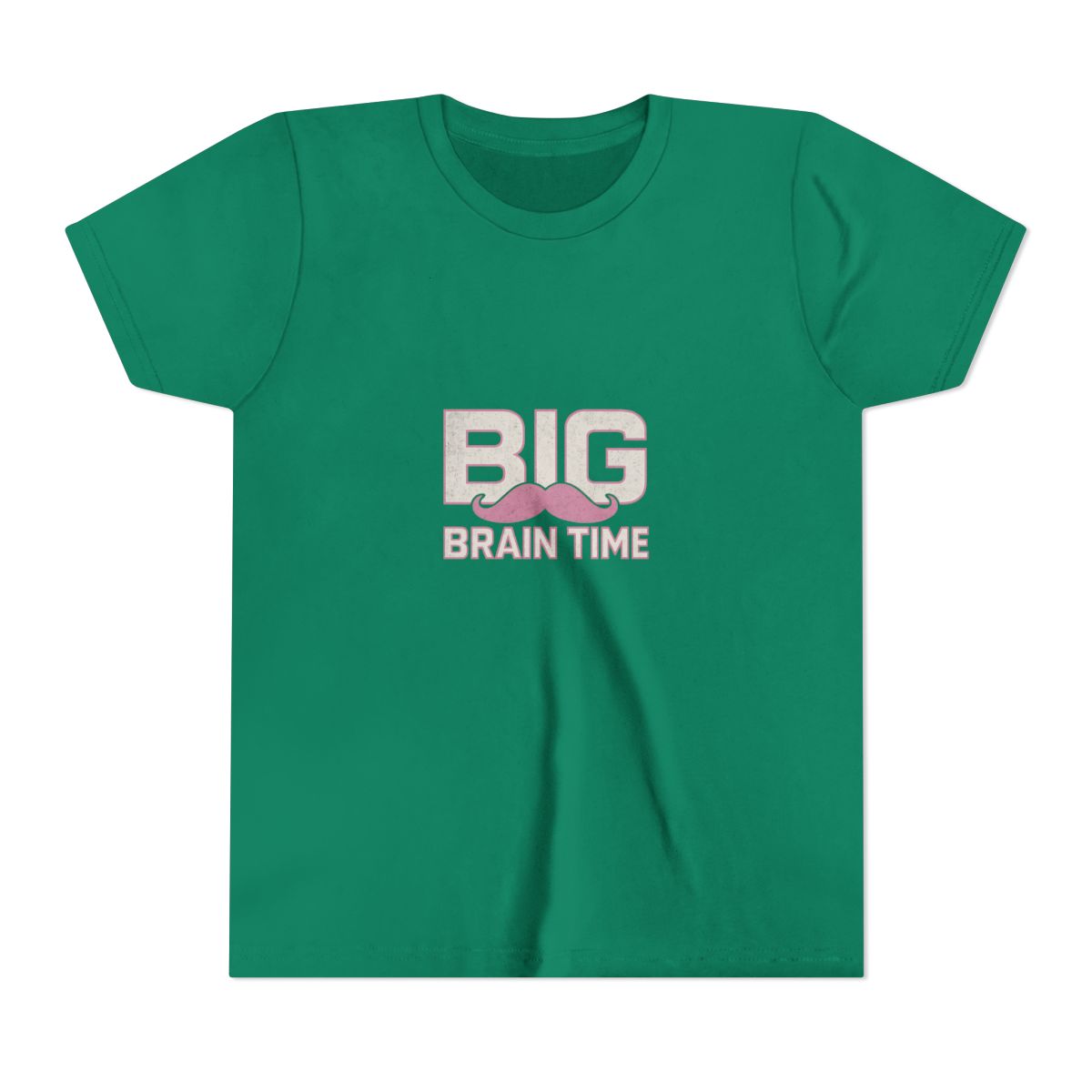 Markiplier Big Brain Time Pink Mustache Kids T-Shirt - alternate angle 2, merchandise