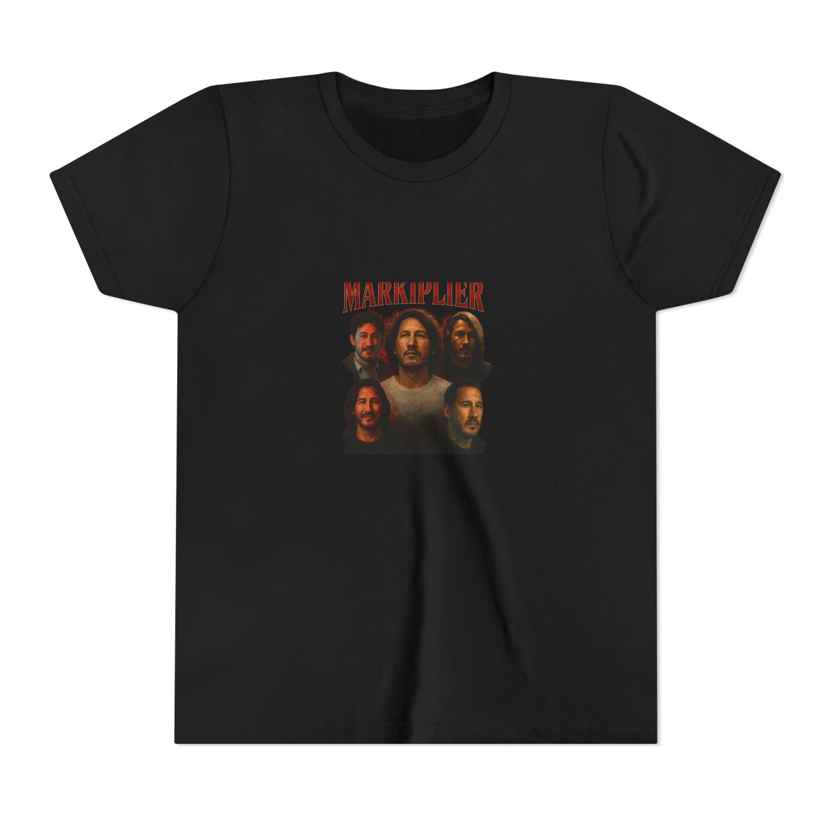Markiplier Vintage Retro Graphic Kids T Shirt - YouTube Gaming Fan Gift - alternate angle 2, merchandise